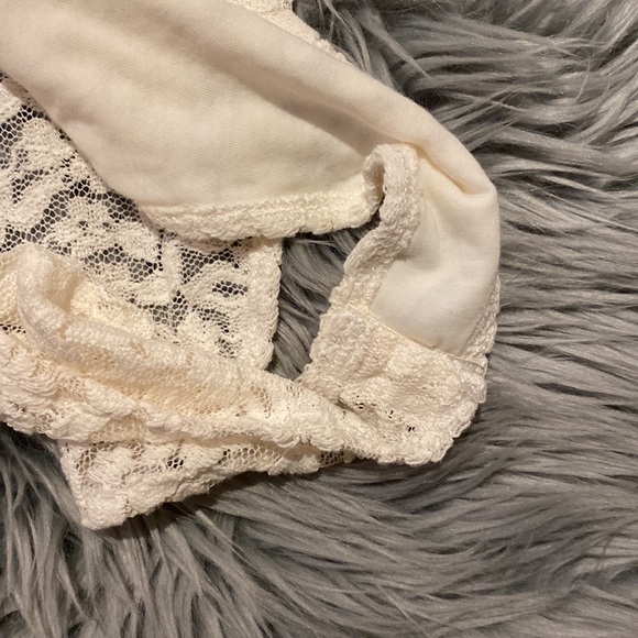 Zara White Lace Bodysuit Women’s Size Small NWT Adjustable Straps Sheer - Picture 4 of 9